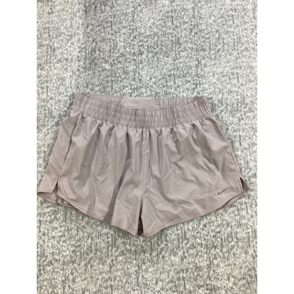 Nike Dri-FIT Women Training Shorts XL Mauve Taupe Loose Fit DX6016-019 NWT